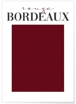 Affiche Rouge Bordeaux | A3 : 29,7x42cm
