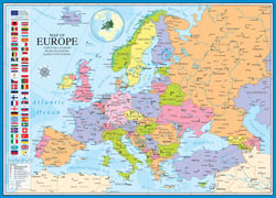 Puzzle 1000 pièces - Carte d'Europe - Eurographics