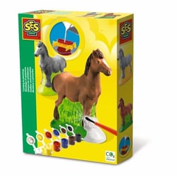 Moulage et peinture - Cheval - Moule latex, support de séchage, plâtre, peinture et pinceau inclus