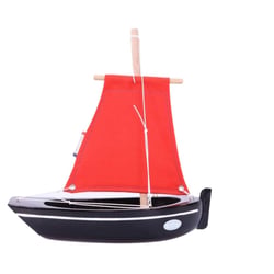 Le Misainier – Bateau en bois 22cm - Maison Tirot - Rouge