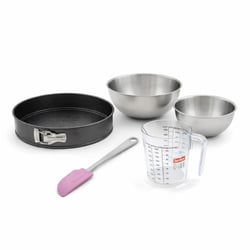 Set pâtisserie avec moule à manqué de 28 cm, 2 bols à mixer, verre mesureur et spatule Zenker