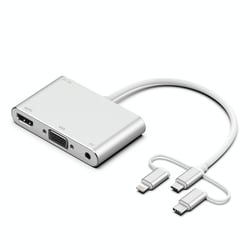 Câble HDTV 3 En 1 Pour Écran HD Mobile Compatible iOS Android Blanc YONIS