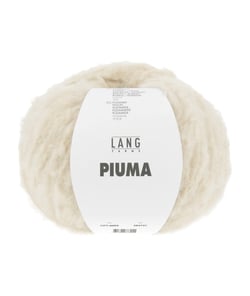 Pelote de laine et coton à tricoter PIUMA - Lang Yarns 94 Ecru