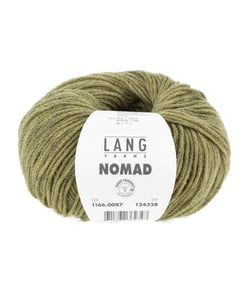 Pelote de laine et yak NOMAD – 25gr - Lang Yarns - Laine extrafine & yak naturel – Luxe rustique pour tricots nomades 0097 Vert