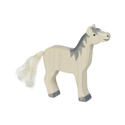 Holtztiger - Figurine Holtztiger Cheval tête haute crinière grise