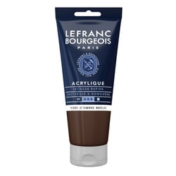 Peinture acrylique - Terre ombre brûlée - 477 - Fine - Lefranc Bourgeois - Tube 80ml