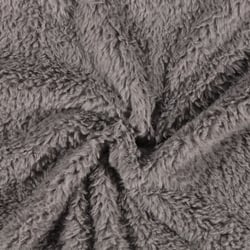 Tissu Fausse fourrure Emma Gris anthracite