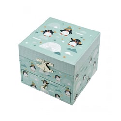 Boite a Musique Cube Phosphorescent Pingouin - Trousselier - Beige