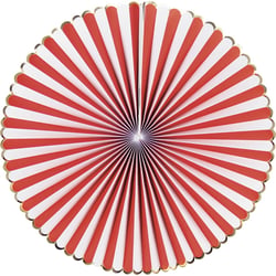 Set 3 Eventails Rouge/Blanc/Or