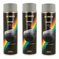 Lot de 3 sprays de peinture - Apprêt - Gris - Motip