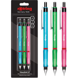 Lot de 3 porte-mines - 0,7 mm - HB - Rechargeable - Visuclick 0.7 - Rotring