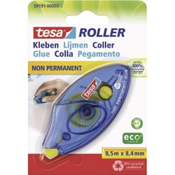 Roller de colle - Non permanente - 8,5mx8,4mm - Réutilisable - Papier, photo, carton - TESA