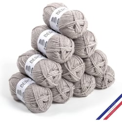 10 pelotes de laine - Galet - 100% acrylique - Bergère de France - Barisienne 7