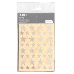 Gommettes étoiles argent 17 feuilles