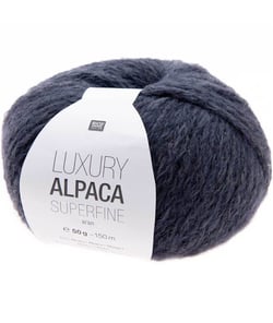 Fil de laine à tricoter LUXURY ALPACA Superfine Aran - Rico Design 9 Bleu