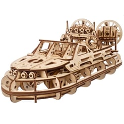 Puzzle 3D en bois - UGEARS - Rescue Hovercraft - 383 pièces - Maquette 28×10,5×11,5 cm - Assemblage 6 h
