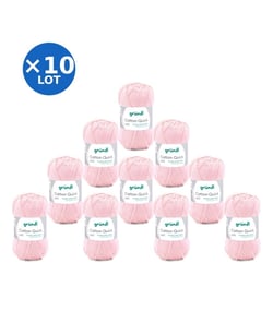 Lot de 10 pelotes COTTON QUICK UNI de Gründl – 500 g de coton mercerisé certifié Oeko-Tex 133 Rose