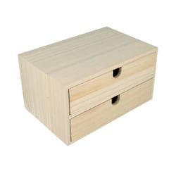 Meuble 2 tiroirs 24x16x13,5 cm bois - Artemio