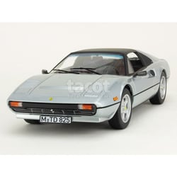 Voiture miniature de collection - NOREV - Ferrari 308 GTS 1982 - Échelle 1/18 - Monté métal - Gris