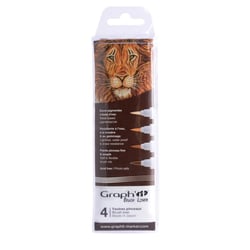 Graph'It - Set Graph'it Pochette de 4 feutres pinceau Brush Liners Dégradés bruns