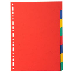 Intercalaires carte marbrée 220g 8 positions - A4 - Assorties vives - x 25 - Exacompta