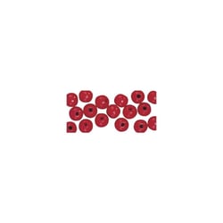 Perle à  grand trou, polies, 10/8 mm, 39 pces, rouge