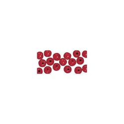 Perle à  grand trou, polies, 10/8 mm, 39 pces, rouge