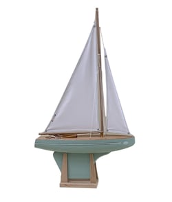 Voilier Le Beajour vert d'eau 40cm - Maison Tirot