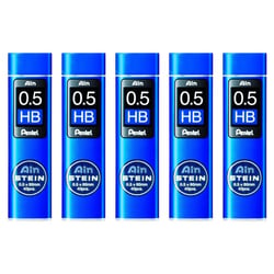 Mine de rechange Pentel - AIN STEIN C275 - 0,5 mm - Dureté HB - Lot de 5 étuis de 40 mines