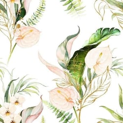 Lot de 4 serviettes en papier découpage collage 33 cm FLEUR FEUILLAGE F 117 XL