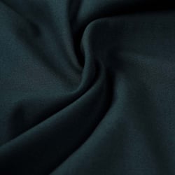 Tissu Coton Sergé uni Bleu pétrole foncé