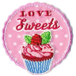 Ecusson thermocollant Love Sweets 5x5cm