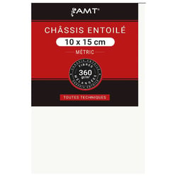 Châssis entoilé 10 x 15 cm AMT fibres mélangées toutes techniques