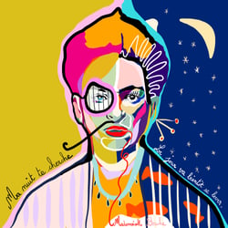 FRIDA - Oeuvre d’art 50x50 cm - création en édition limitée - Artiste Mademoiselle Bouche