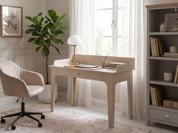 Bureau MDF Beige clair MONTIRA - Beliani