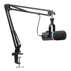 Microphone Dynamique Pour Podcasting Enregistrement Gaming Streaming Noir YONIS