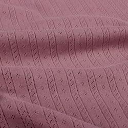Tissu Jersey Coton ajouré Camille uni Mauve