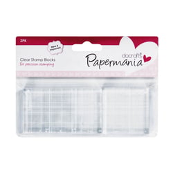 2 blocs acrylique pour tampons clear et non montés DOCRAFTS
