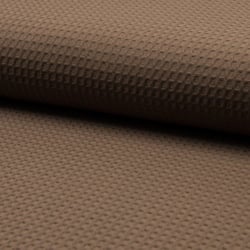 Tissu Nid d'abeille Marron