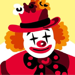 LUC - Kit canevas Soudan Clown 25x25cm
