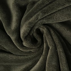 Tissu Doudou Nuvola uni Vert kaki