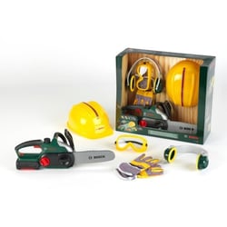 Jouet - Set bûcheron Bosch avec tronçonneuse électronique, 5 pieces
