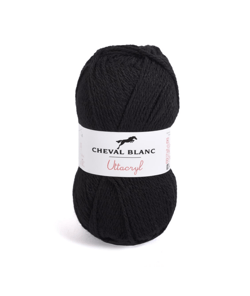 Fil à tricoter UTTACRYL - Cheval Blanc 12 Noir