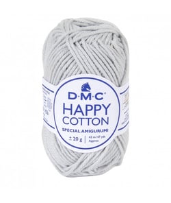Pelote de 20Gr - coton spécial Amigurumi HAPPY COTTON - PPSC - Oeko Tex- Dmc 757 Gris