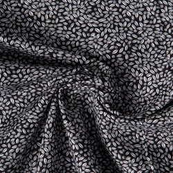 Tissu Coton imprimé Lutos Lio sur fond Noir