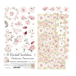 12 papiers scrapbooking motifs à découper 15,5 x 30, 5 cm Craft O Clock A CORDIALE INVITATION 653257