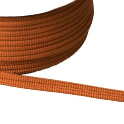 Double cordon 9mm orange rouille au mètre