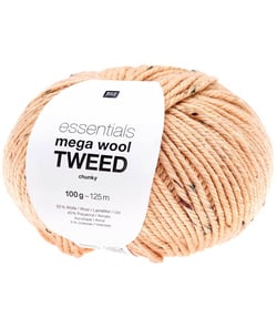 Pelote de laine à tricoter Essentials Mega Wool Tweed chunky - 100GR - Rico Design 03 Orange