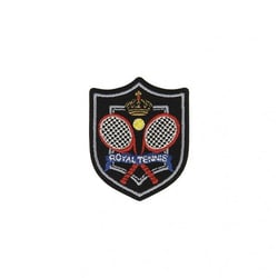 Lot de 3 écussons thermocollants sport et royal royal tennis 5,5x5cm