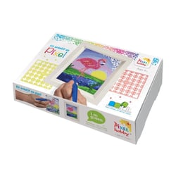 Kit créatif Pixel tableau avec cadre 14x17cm Flamant rose